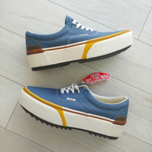Vans Shoes - VANS NEW Old Skool Stacked Platform Shoes Stormy Blue
